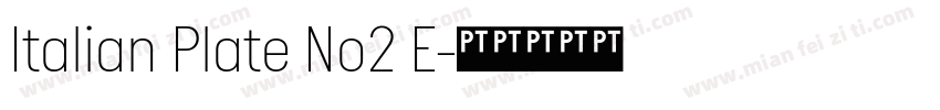 Italian Plate No2 E字体转换